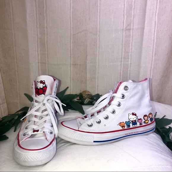 Converse Shoes - Rare Hello Kitty White High Top Converse Shoes